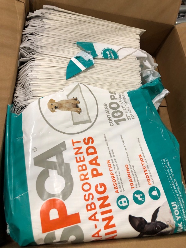 Photo 1 of ASPCA AS62930 Dog Training Pads, Pack of 100, Gray, 22" x 22" - Pack of 100 22" x 22" - Pack of 100 Fresh Scent