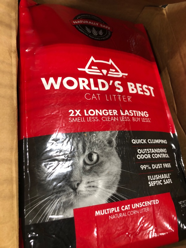 Photo 3 of WORLD'S BEST CAT LITTER Multiple Cat Unscented 15 Pounds