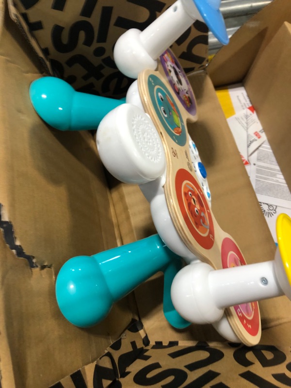Photo 4 of Baby Einstein Together in Tune Drums? Safe Wireless Wooden Musical Toddler Toy, Magic Touch Collection, Age 12 Months+ Connected Drum
