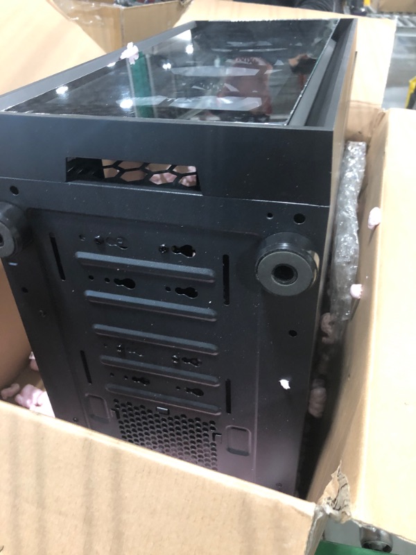 Photo 4 of MUSETEX ATX PC Case Pre-Install 6 PWM ARGB Fans, Mid Tower Gaming Case with Opening Tempered Glass Side Panel Door, Mesh Computer Case, TW8 **case only*
