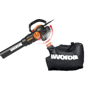 Photo 1 of WORX WG512 12 Amp TRIVAC 3-in-1 Electric Leaf Blower/Mulcher/Yard Vacuum & WA4092 Universal Gutter Cleaning Kit for Leaf Blowers