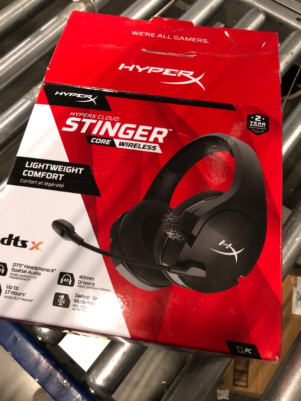 Photo 2 of HyperX Cloud Stinger Core – Wireless Lightweight Gaming Headset, DTS Headphone:X spatial audio, Noise Cancelling Microphone, For PC, Black Black Wireless Stinger Core