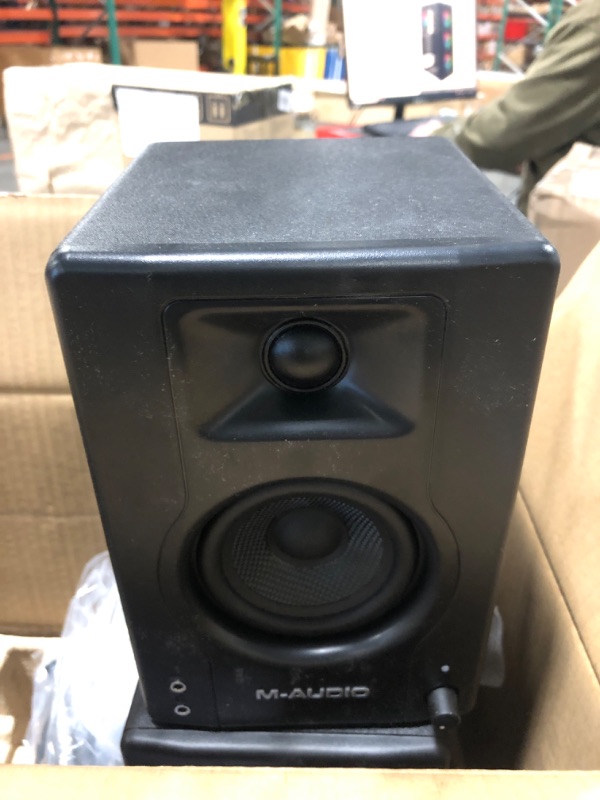 Photo 4 of M-Audio BX3 3.5" Studio Monitors, HD PC Speakers for Recording and Multimedia with Music Production Software, 120W, Pair Pair 3.5" Speakers No Bluetooth Monitors