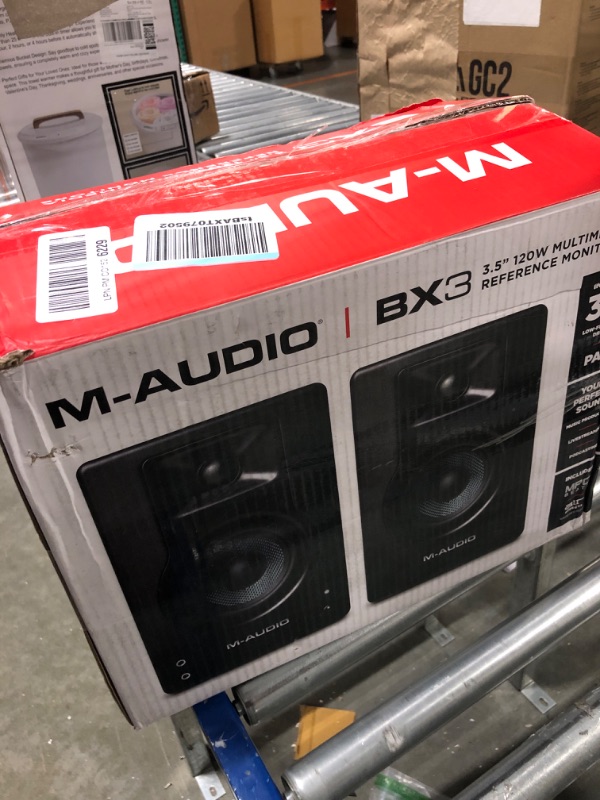 Photo 2 of M-Audio BX3 3.5" Studio Monitors, HD PC Speakers for Recording and Multimedia with Music Production Software, 120W, Pair Pair 3.5" Speakers No Bluetooth Monitors