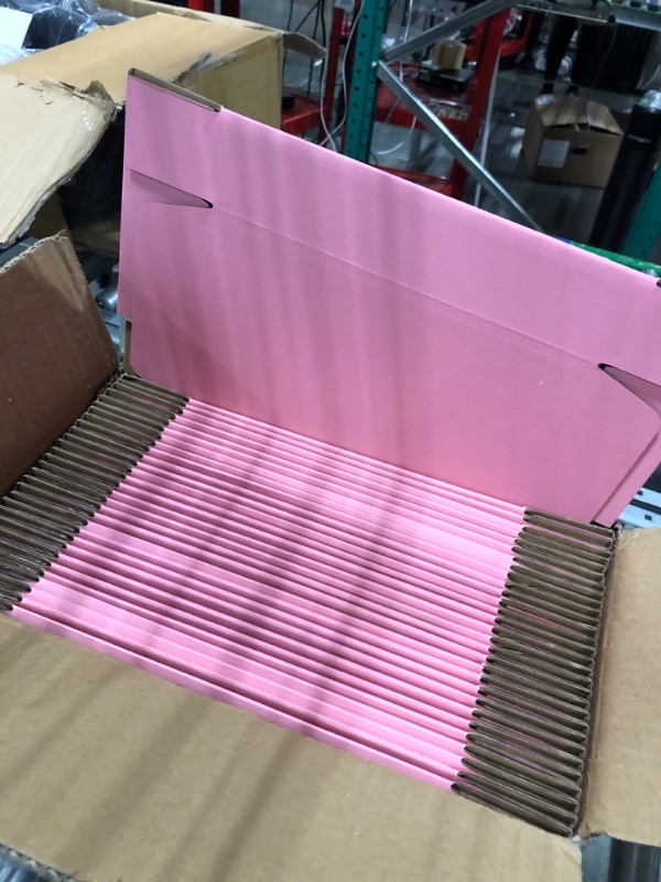 Photo 3 of 12x9x4 Pink Cardboard Corrugated Boxes 20 Pack, Shipping Boxes for Small Business Mailing Boxes, Mailer Packaging Boxes 12 x 9 x 4-20 Pack Pink