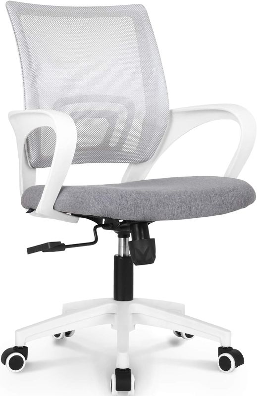 Photo 1 of NEO CHAIR Office Computer Desk Chair Gaming-Ergonomic Mid Back Cushion Lumbar Support with Wheels Comfortable Blue Mesh Racing Seat Adjustable Swivel Rolling Home Executive (Grey)
**not exact picture**
