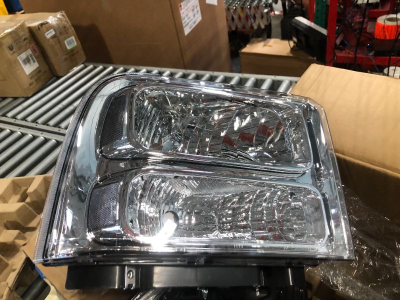 Photo 1 of PIT66 LED Headlight, Compatible with 03-06 Chevy Silverado 1500 2500 3500 HD Model/03-06 Avalanche 1500 2500(Fit No Cladding only) Clear Lens Chrome Housing Clear Corner C LED Style Clear Lens Chrome Housing Clear Corner