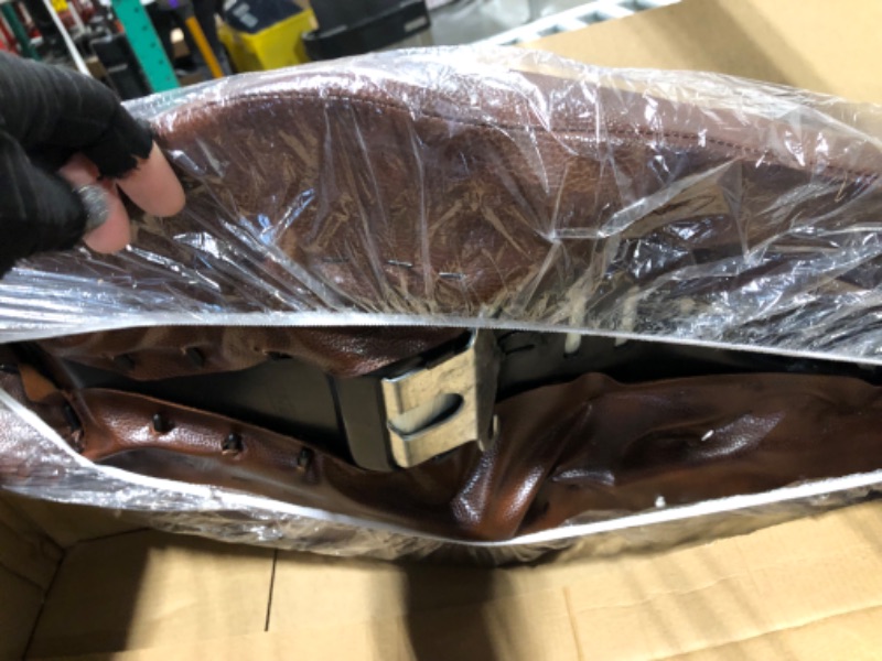 Photo 3 of DREAMIZER Motorcycle Driver Passenger Seat 2 Up Compatible with Sportster Iron 883 1200 Chopper Bobber Cafe Racer Custom - Brown?Crocodile