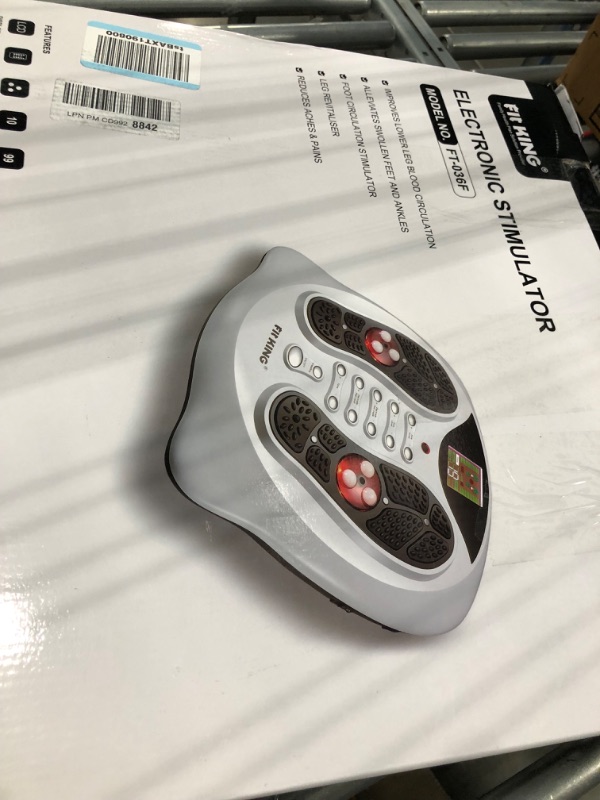 Photo 1 of FIT KING Foot Circulation Stimulator Machine (FSA HSA Eligible) with EMS TENS Pads, Advanced Nerve Muscle Massager for Neuropathy Pain and Circulation,Plantar Fasciitis,Diabetes,RLS Pain Relief