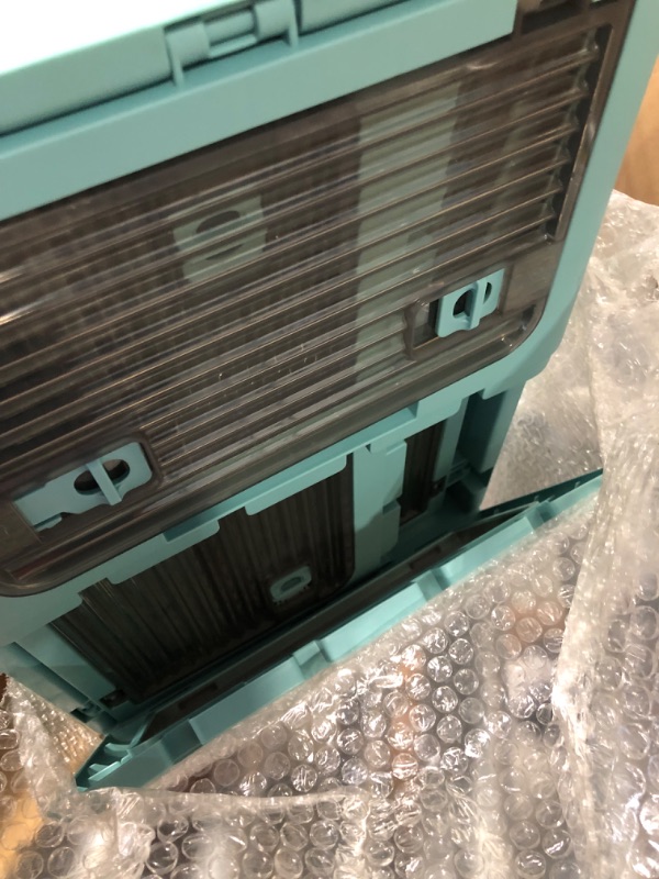 Photo 1 of Sineda 5 Pack Storage Bins with Lids - 19 Gallon Collapsible Storage Bins with Wheels and Door, Stackable Storage Bins for Clothing, Blankets, Books, Bedding and Toys.(19 Gal-4Pack, Green) 19Gal - 5Pack Green