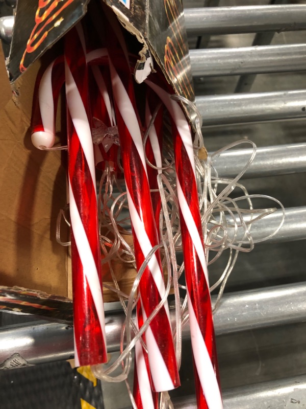 Photo 1 of 35.8”Solar Christmas Candy Cane Lights,Waterproof Outdoor Decorations Lights with 8 Working Modes,Decorate Yard Garden Paths and Christmas Trees,12pcs