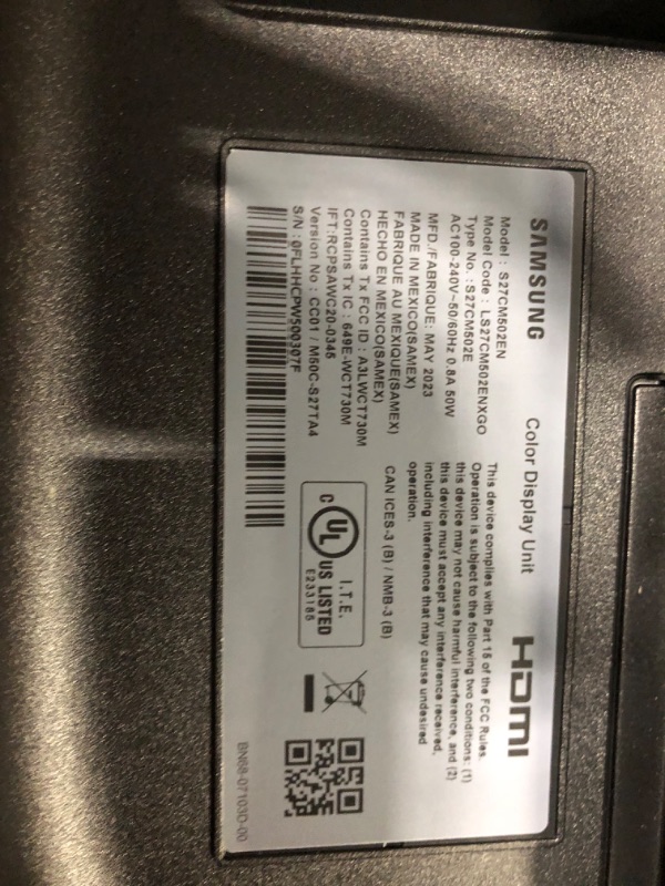 Photo 9 of SAMSUNG 27" M50C Series FHD Smart Monitor w/Streaming-TV, 4ms, 60Hz, HDMI, HDR10, Watch Netflix, YouTube and More, IoT Hub, Mobile Connectivity, LS27CM502ENXGO, Black Black 27-inch M50C (2023 Refresh) IOT Hub, GameHome + Health Monitoring