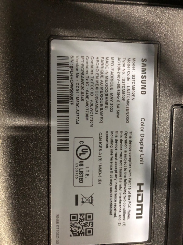 Photo 7 of SAMSUNG 27" M50C Series FHD Smart Monitor w/Streaming-TV, 4ms, 60Hz, HDMI, HDR10, Watch Netflix, YouTube and More, IoT Hub, Mobile Connectivity, LS27CM502ENXGO, Black Black 27-inch M50C (2023 Refresh) IOT Hub, GameHome + Health Monitoring