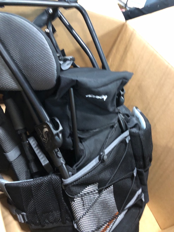 Photo 1 of besrey Baby Backpack Carrier, Toddler Hiking Backpack with Safety 3-Height Seat, Adjustable Straps&Waist Belt, Foldable Frame Lightweight Large Capacity Child Carrier for Hiking Black New Model Black