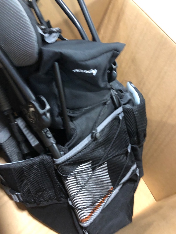 Photo 1 of besrey Baby Backpack Carrier, Toddler Hiking Backpack with Safety 3-Height Seat, Adjustable Straps&Waist Belt, Foldable Frame Lightweight Large Capacity Child Carrier for Hiking Black New Model Black