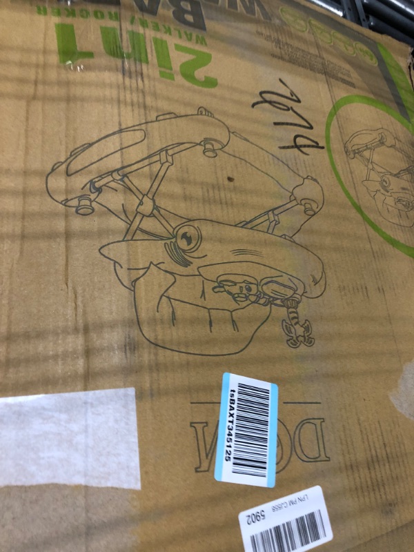 Photo 1 of Dream On Me 2-in-1 Aloha Fun Activity Baby Walker and Rocker, Grey Walker Grey