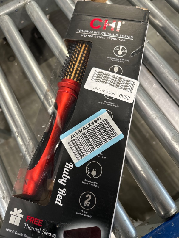 Photo 2 of  Heated Round Brush, Ruby Red 