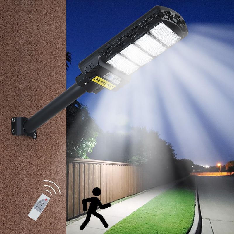 Photo 1 of 200W Solar Street Lights Outdoor Waterproof,20000 lumens, Dusk to Dawn Solar with Motion Sensor and Remote Control, LED Flood Light, Suitable for courtyards, Gardens, Streets, Courts Garage