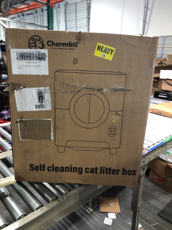 Photo 2 of Charmkit Self Cleaning Cat Litter Box,Electric Entrance Door Automatic Cat Litter Box,Video Monitor,Large Capacity for Multiple Cats with Mat-Anti-Pinch/Odor-Removal/APP Control