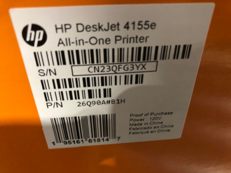 Photo 4 of HP DeskJet 4155e Wireless Color All-in-One Printer & 67XL Tri-Color High-Yield Ink Cartridge | 3YM58AN & 67XL Black High-Yield Ink Cartridge | 3YM57AN Printer + Tri-color Ink + Black Ink