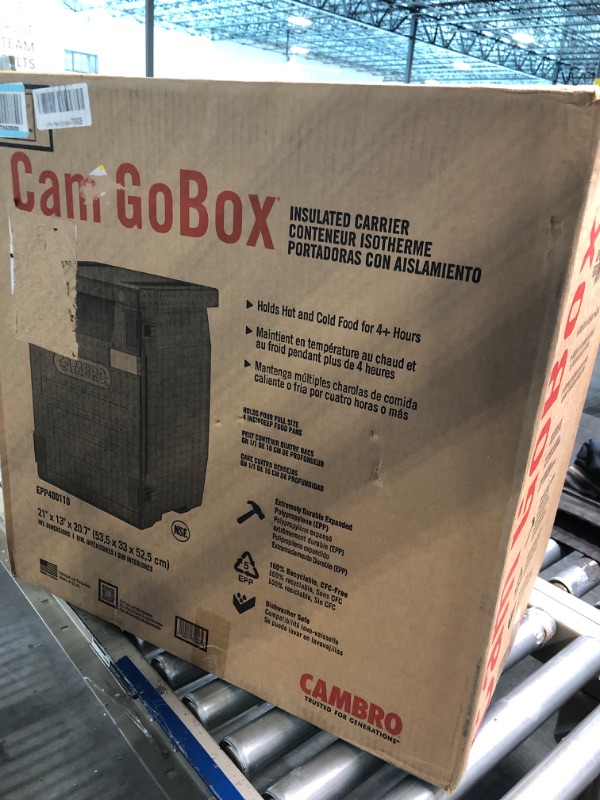 Photo 1 of Cambro EPP400110 Insulated Food Carrier, Black