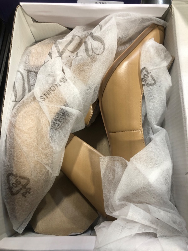 Photo 1 of DREAM PAIRS Women's Closed Toe High Chunky Heels Mary Jane Shoes Dress Block Pointed Toe Comfortable Wedding Work Pumps size 7