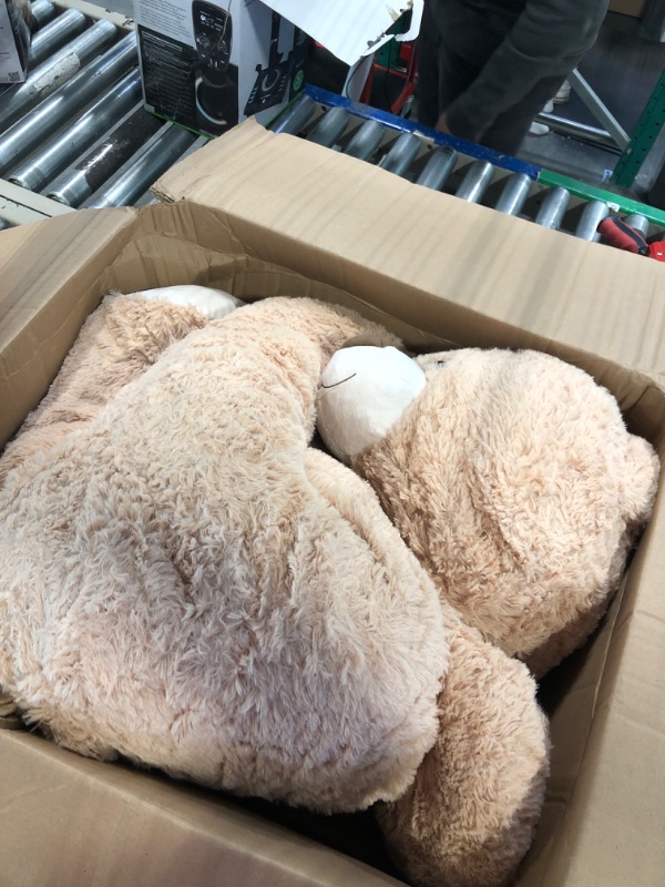 Photo 1 of Giant Big Teddy Bear 4 Feet 47 inch Life Size Tan Plush Bear Brown Stuffed Animal for Children Boyfriend