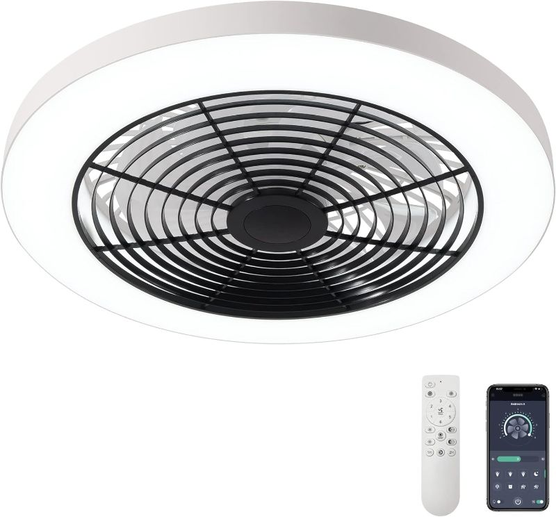 Photo 1 of *Similar Item**Similar Color* Low Profile Ceiling Fan - 19.7" Smart Bladeless.