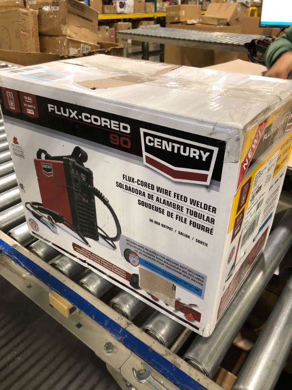 Photo 2 of Lincoln Electric FC90 Flux Core Wire Feed Welder and Gun, 90 Amp, 120V, Inverter Power Source for Easy Operation, Portable Shoulder Strap, Best for Small Welding Jobs