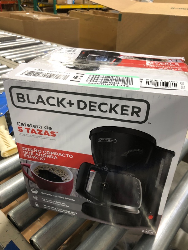 Photo 2 of BLACK+DECKER 5-Cup Coffeemaker, Black, DCM600B