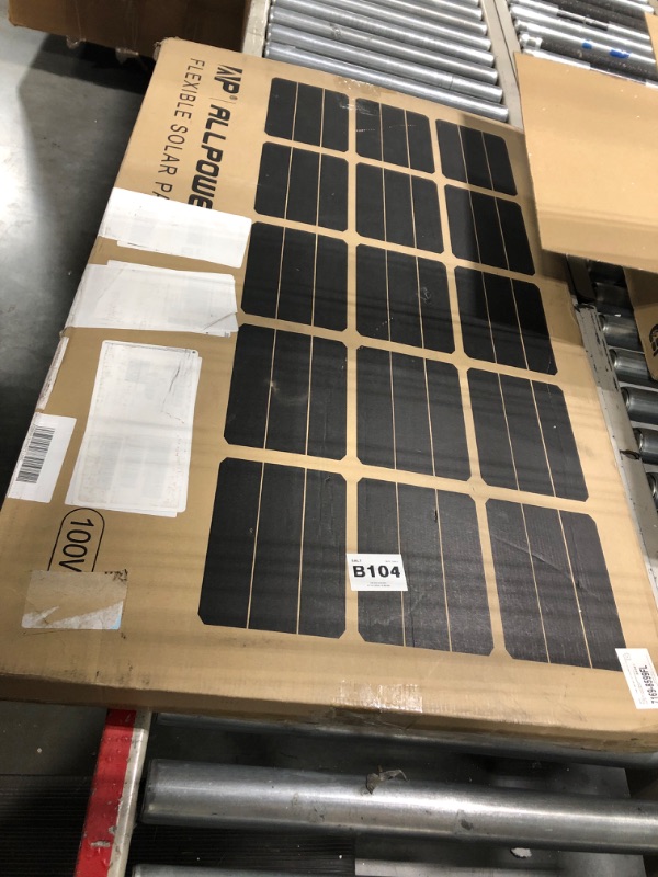 Photo 2 of ALLPOWERS SF100 Flexible Solar Panel 100W 24V / 12V IP68 Monocrystalline Solar Modules Bendable Semi-Flexible Mono Solar Panel 100 Watt for RV Roof Boat Cabin Van Uneven Surfaces 100W Flexible Solar Panel