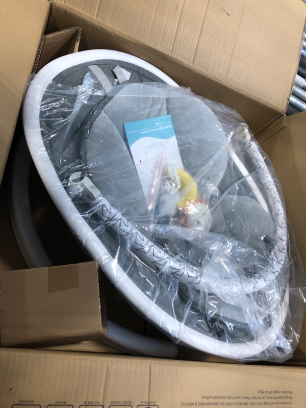 Photo 1 of Baby Swing, Newborn Essentials Baby Must Haves Bouncer with Mat & Pillow for Infants 0-12 Months, 5 Speeds, Remote/Touch Control, Indoor & Outdoor Use