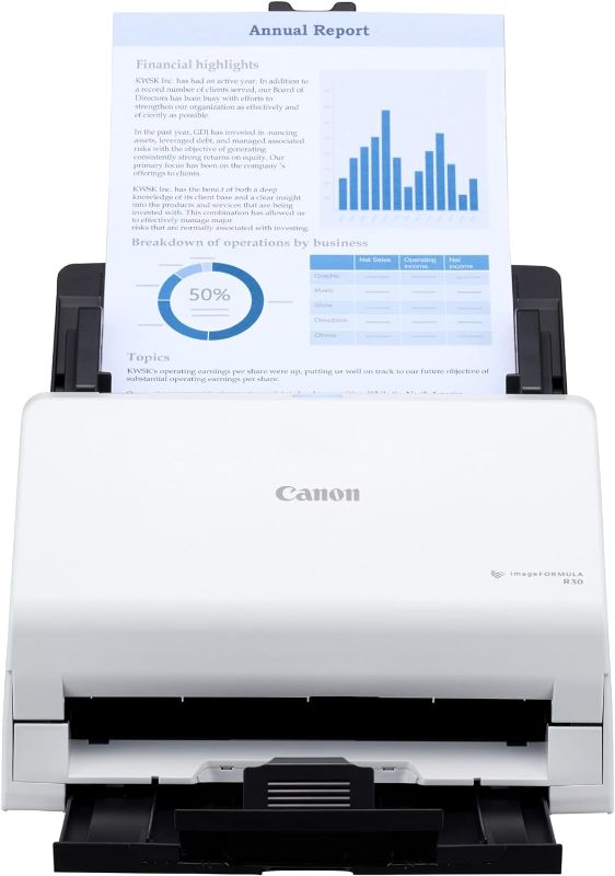 Photo 1 of Canon imageFORMULA R30 Office Document Scanner, Auto Document Feeder and Duplex Scanning, Plug-and-Scan Capability, No Software Installation Required