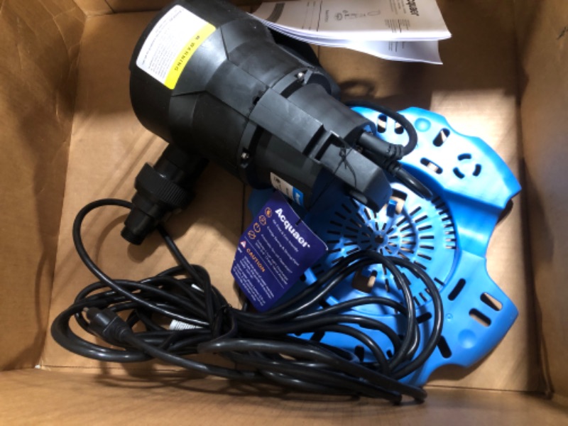 Photo 1 of Acquaer 1/4 HP Automatic Swimming Pool Cover Pump, 115 V Submersible Pump with 3/4” Check Valve Adapter & 25ft Power Cord, 2250 GPH Water Removal for Pool, Hot Tubs, Rooftops, Water Beds and more