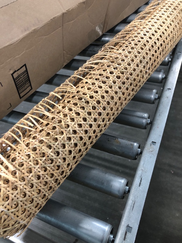 Photo 3 of  24" Width Natuaral Rattan Webbing for Caning Projects | Pre - Woven Open Mesh Cane - Cane Webbing Sheet- Natural Rattan Cane Webbing roll (1 FEET)