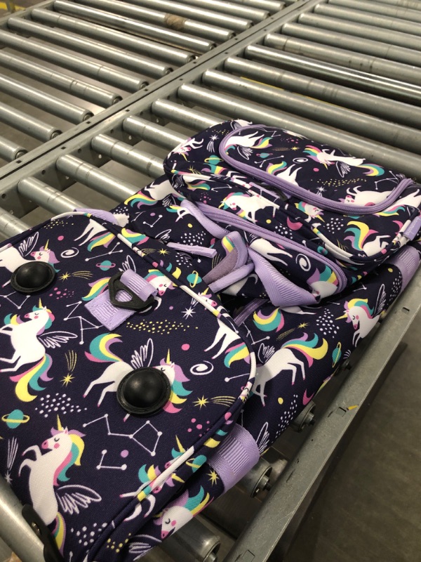 Photo 1 of Choco Mocha Kids Rolling Duffle Bag with Wheels for Girls, 22 inch Unicorn-Purple