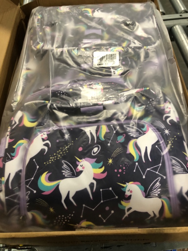 Photo 1 of Choco Mocha Kids Rolling Duffle Bag with Wheels for Girls, 22 inch Unicorn-Purple