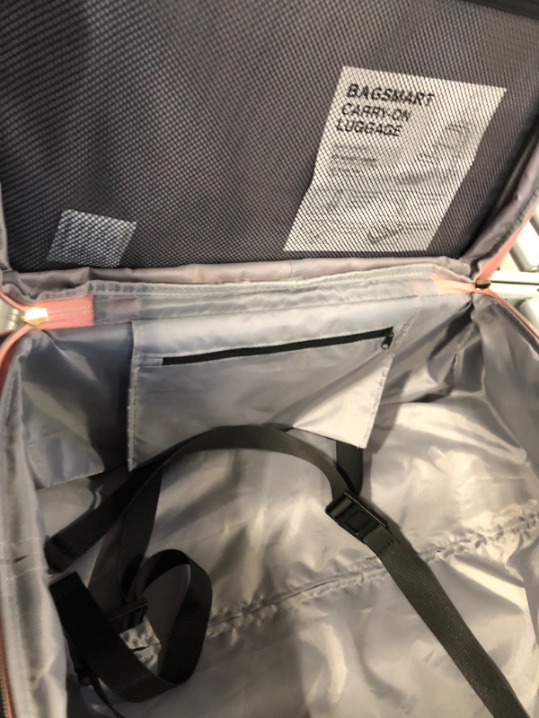 Photo 1 of BAGSMART Carry On Luggage 20 Inch, Expandable Suitcase, 2 Piece Luggage Sets Luggage Airline Approved Rolling Softside Lightweight Suitcases with Front Pocket for Women Men, Carry-On Pink