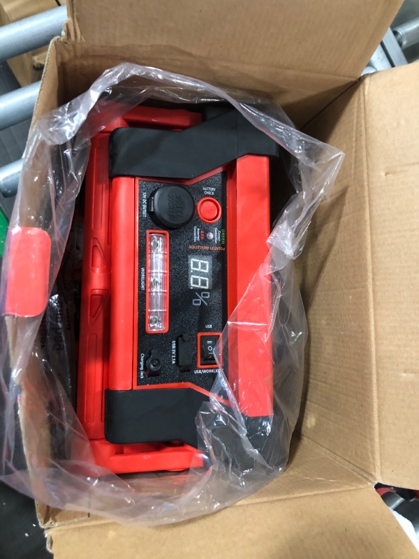 Photo 2 of E-Ant 1200A Jump Starter with Air Compressor 260 PSI, 12V Car Jump Starter Battery Pack, Jump Box for Car Battery Up to 7L Gas & 5L Diesel Engine, Portable Power Station with USB Ports & DC Outlets