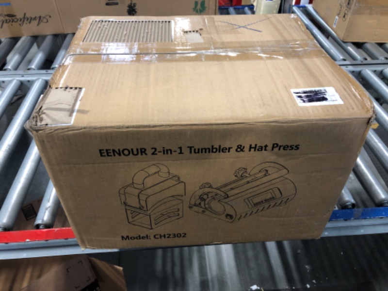 Photo 1 of EENOUR Tumbler & Hat Combo Heat Press with Precise Temp&Timer Setting + 6 Rolls 0.8 Inch × 52Ft Heat Resistant Tape