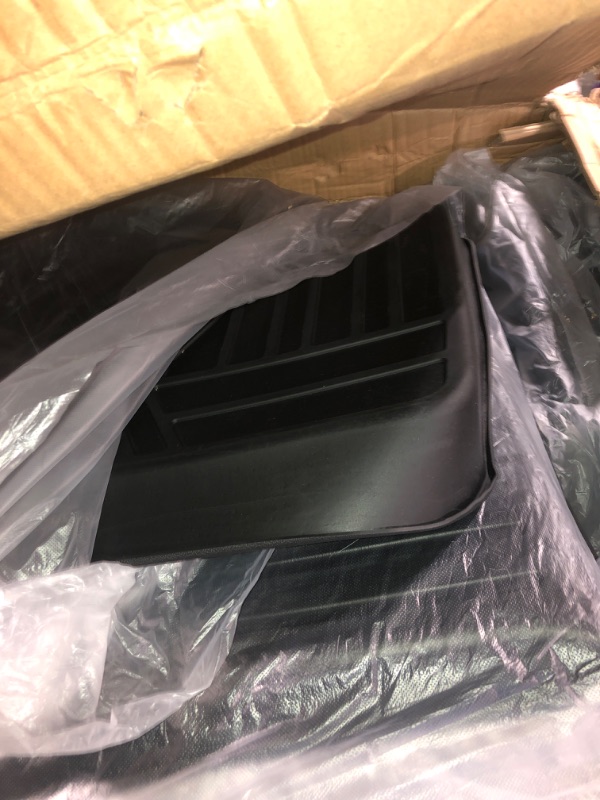 Photo 2 of Floor Mats for Tesla Model Y 2020 2021 2022 2023 Accessories, Octomo All Weather Trunk Mats Cargo Liners Waterproof Non-Slip, TPE Protective Eco-Friendly Full Set Floor Liners, 8PCS Tesla Model Y 2020-2023