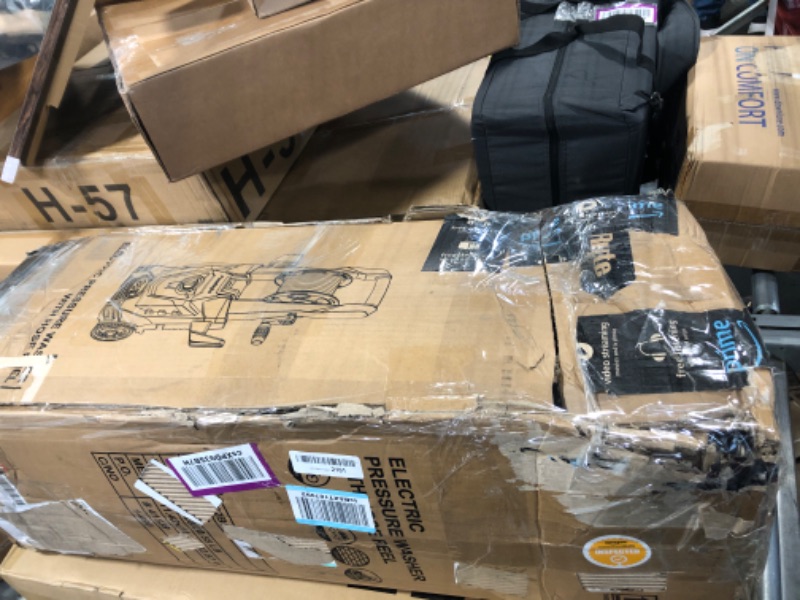 Photo 1 of PowRyte Electric Pressure Washer with Hose Reel, Brass Foam Cannon, 4 Different Pressure Tips, Power Washer, 4200 PSI 2.6 GPM