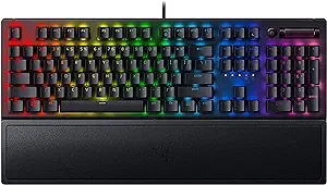 Photo 1 of Razer BlackWidow V3 Pro Mechanical Wired Gaming Keyboard + Goliathus Extended Chroma Gaming Mousepad Bundle: Green Mechanical Switches - Tactile & Clicky - Classic Black