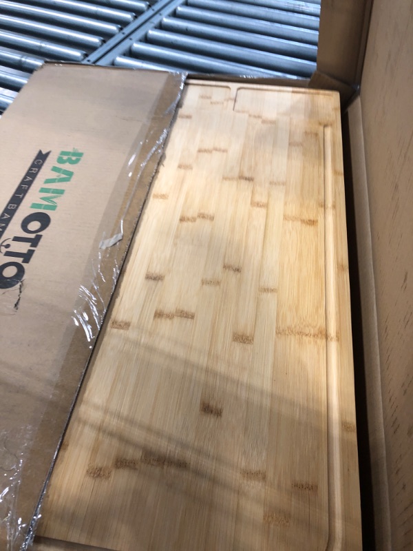 Photo 3 of 30 x 21 in Extra Large Bamboo Cutting Board and Stovetop Cover, Stove Top Cover Chopping Board with Detachable Legs and Juice Groove, Protector Board for Restaurant Kitchen Counter & Sink XXXL(30x21x3.3")