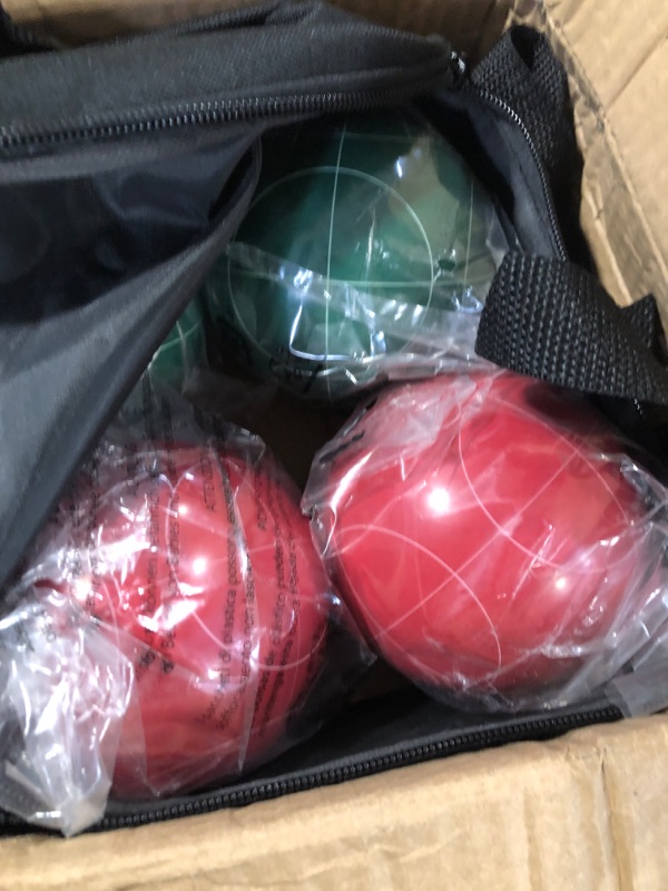 Photo 3 of Amazon Basics Bocce Ball Set with Soft Carry Case 100mm