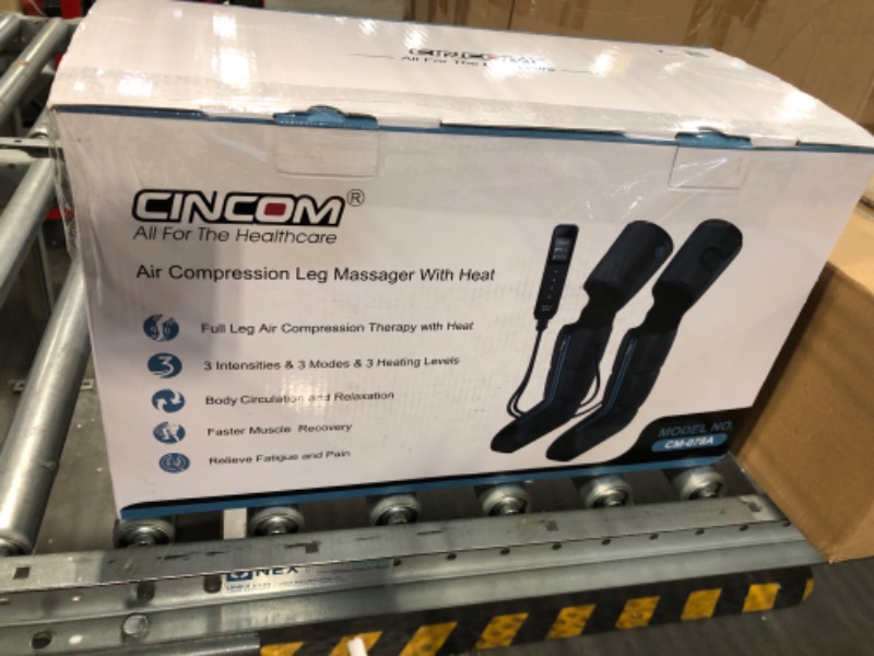 Photo 3 of CINCOM Leg Massager - Upgraded Foot Calf Thigh Massager with Heat and Compression for Circulation and Pain Relief(FSA or HSA Approved)