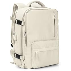 Photo 1 of VGCUB Large Travel Backpack for Women Men, Carry on Backpack Airline Approved Gym Backpack Waterproof Business Laptop Daypack,  Beige