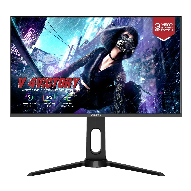 Photo 1 of VIOTEK 24 Inch 2560 x 1440p 2K IPS Gaming Monitor 75Hz 5ms FreeSync & G-sync Compatible NFI24DBA