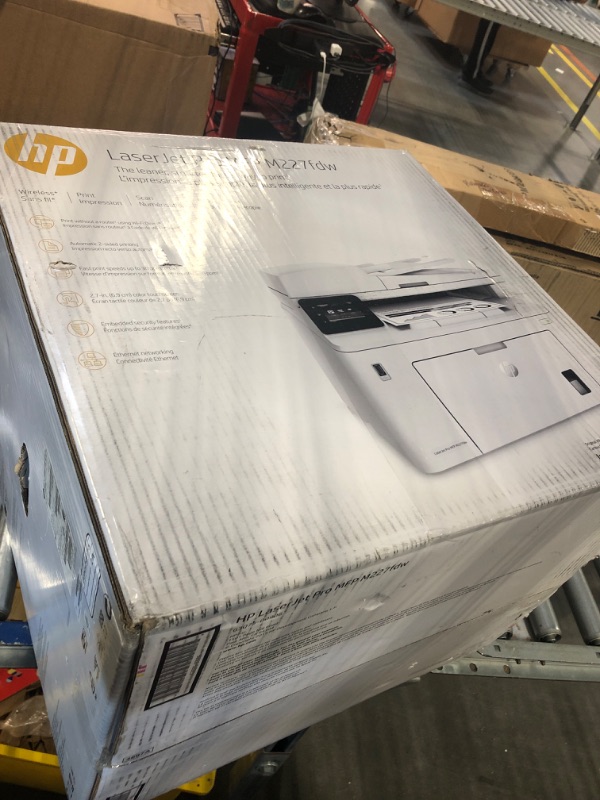 Photo 2 of HP LaserJet Pro MFP M227fdw Wireless Monochrome All-in-One Printer with built-in Ethernet & 2-sided printing, works with Alexa (G3Q75A) White