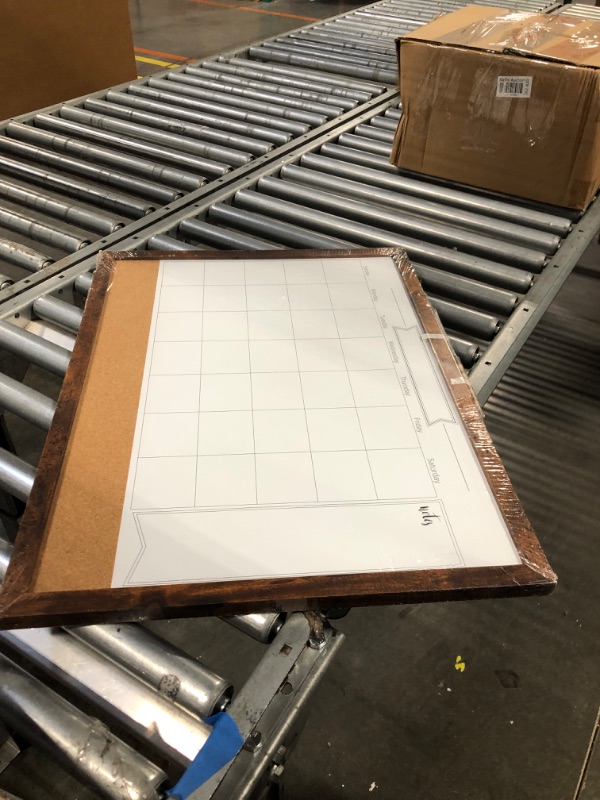 Photo 1 of TORASO Whiteboard Calendar & Bulletin Board, 18" x 22" Combination Dry Erase White Board(ZHYL-WB-4555) Brown 18“×22”